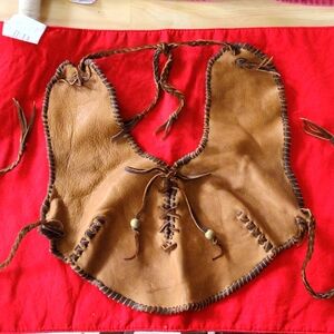 Vintage Handmade Genuine Leather Halter top